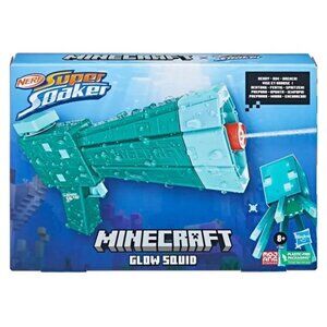 Nerf Super Soaker Minecraft Glow Squid Squirt Gun Water Blaster Kid's PN00080851